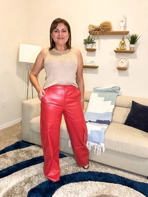Blush Red Pants