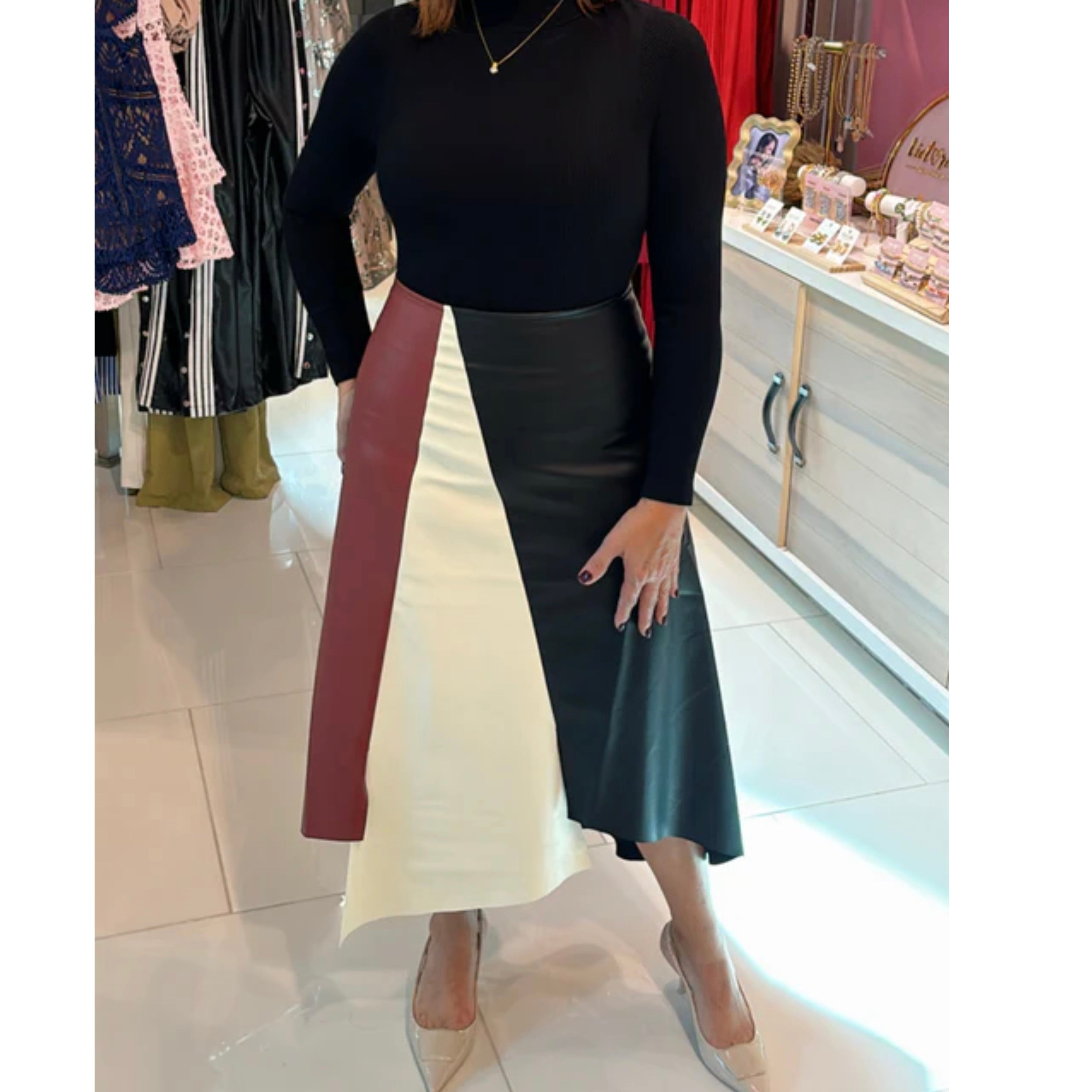 Cuerina tricolor Skirt