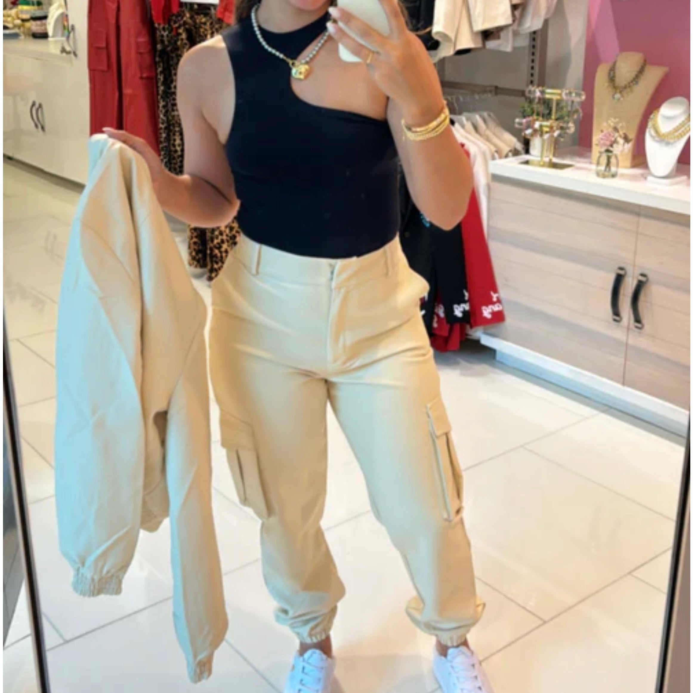 Oat milk jogger pants