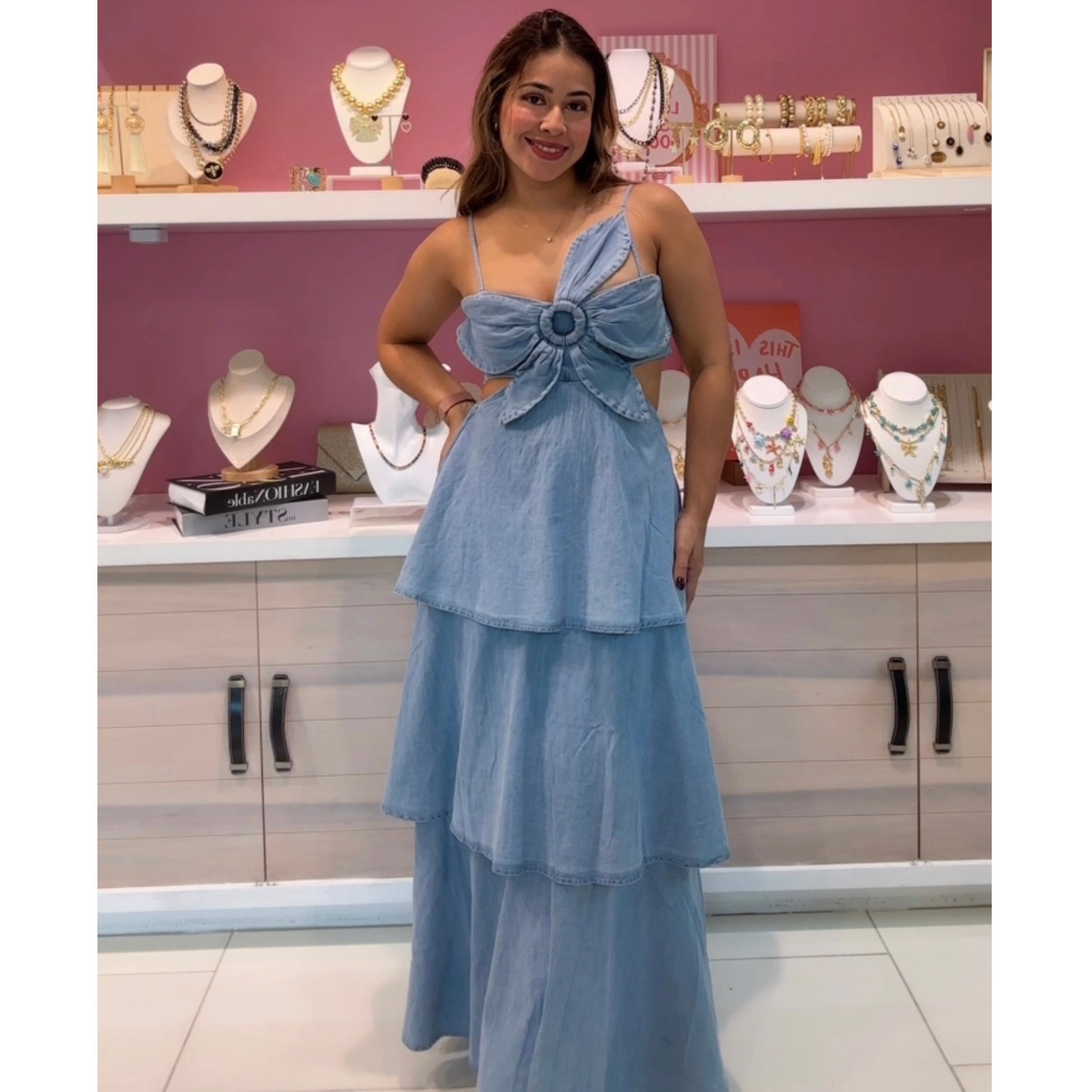 Floral lace maxi dress