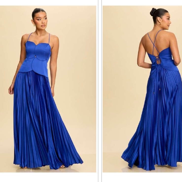 Thalia royal blue maxi dress