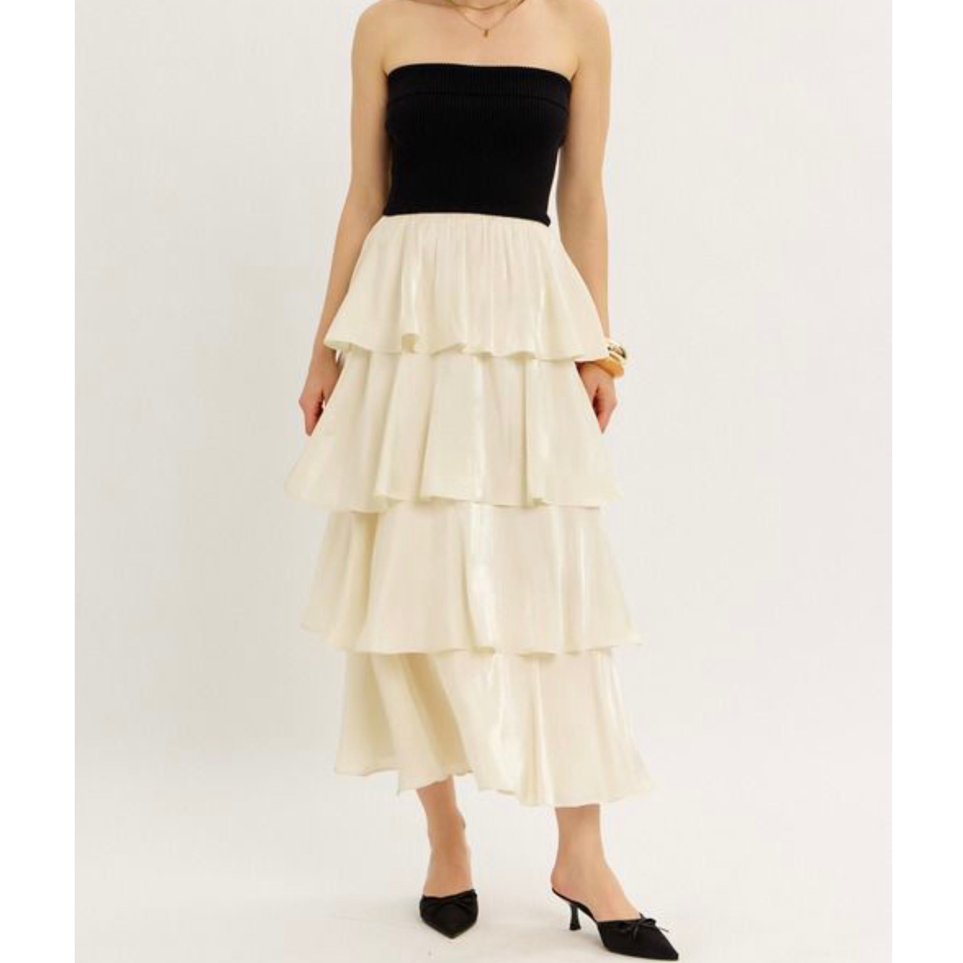 Rosa black/champagne dress