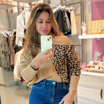 Animal print sweater