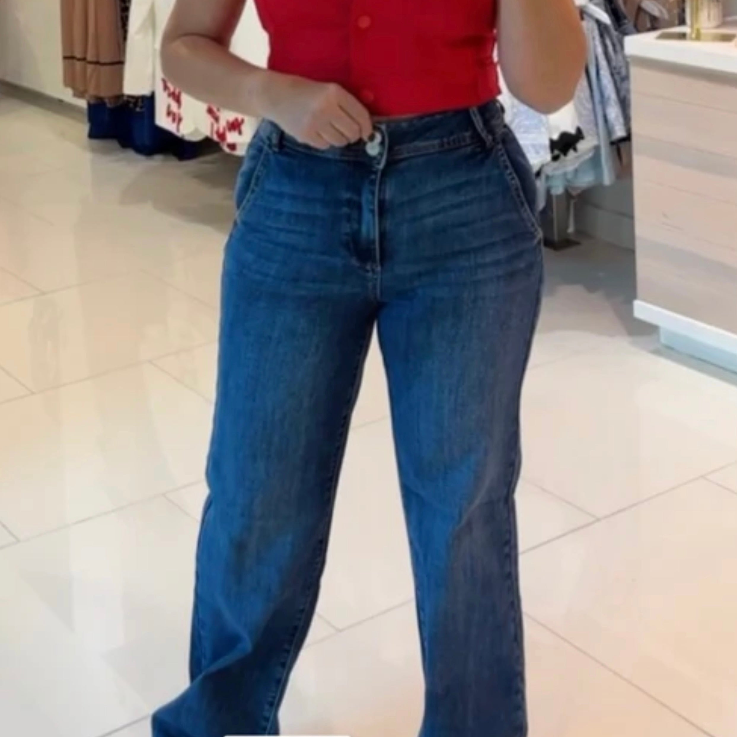 Double botton jeans