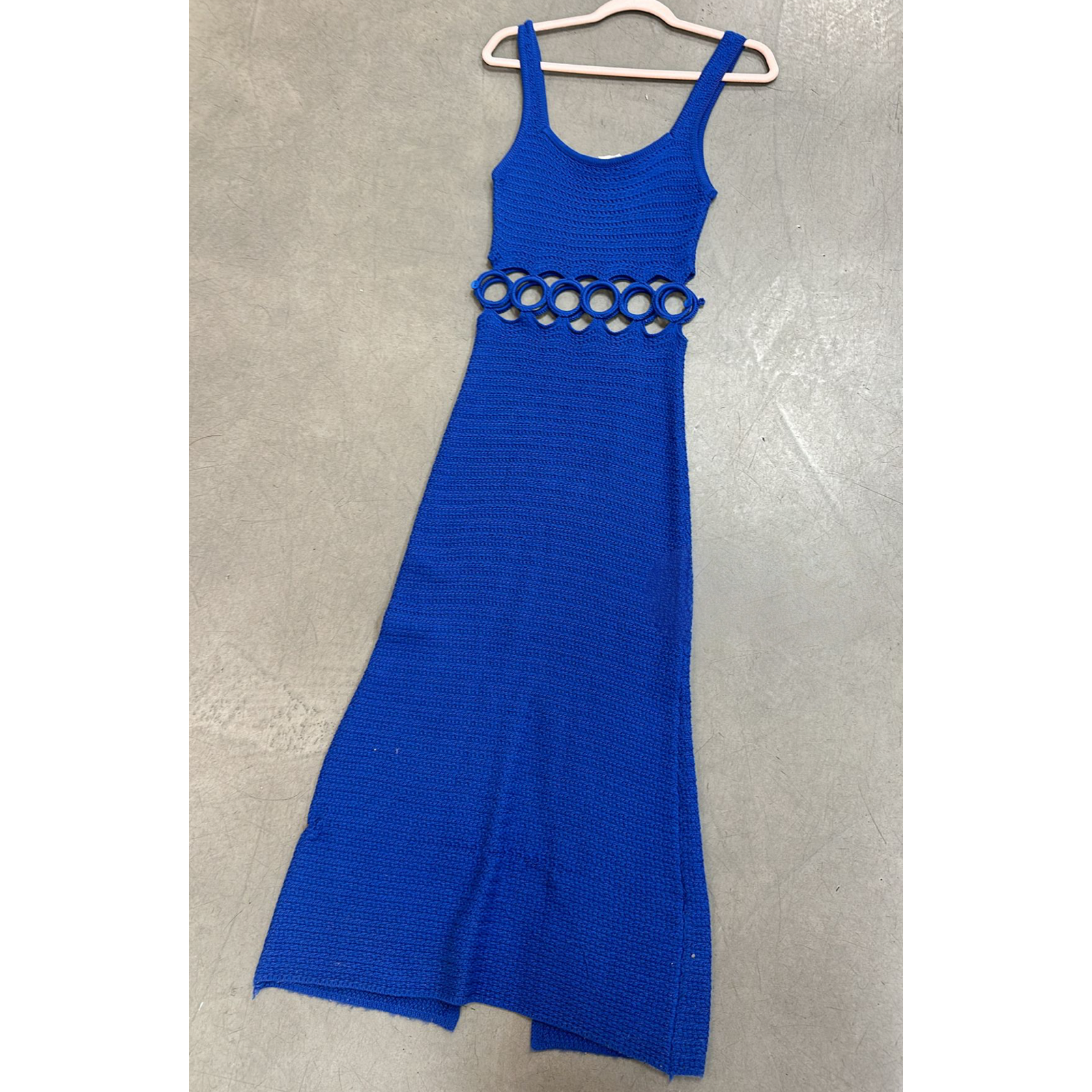 Alana blue crochet mini dress